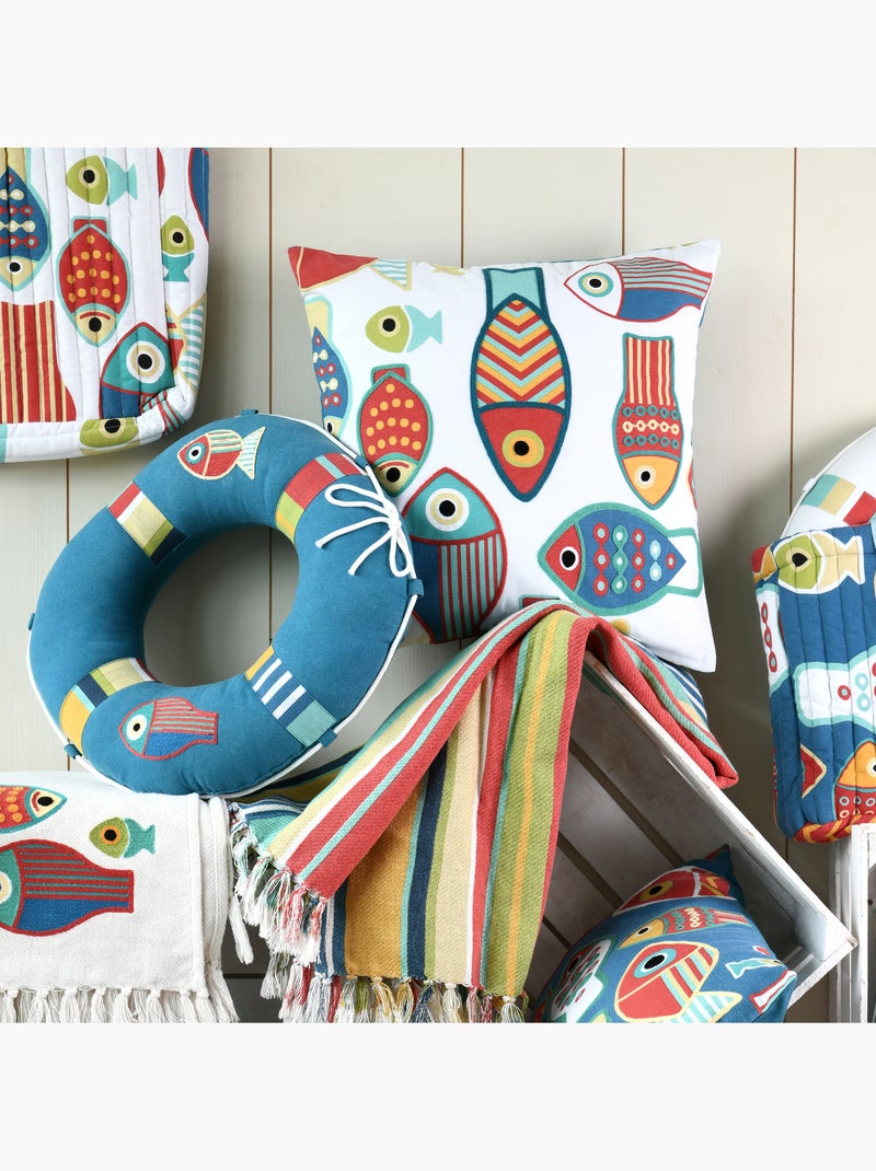 Almofada de boia em polycotton Azul - Kiabi