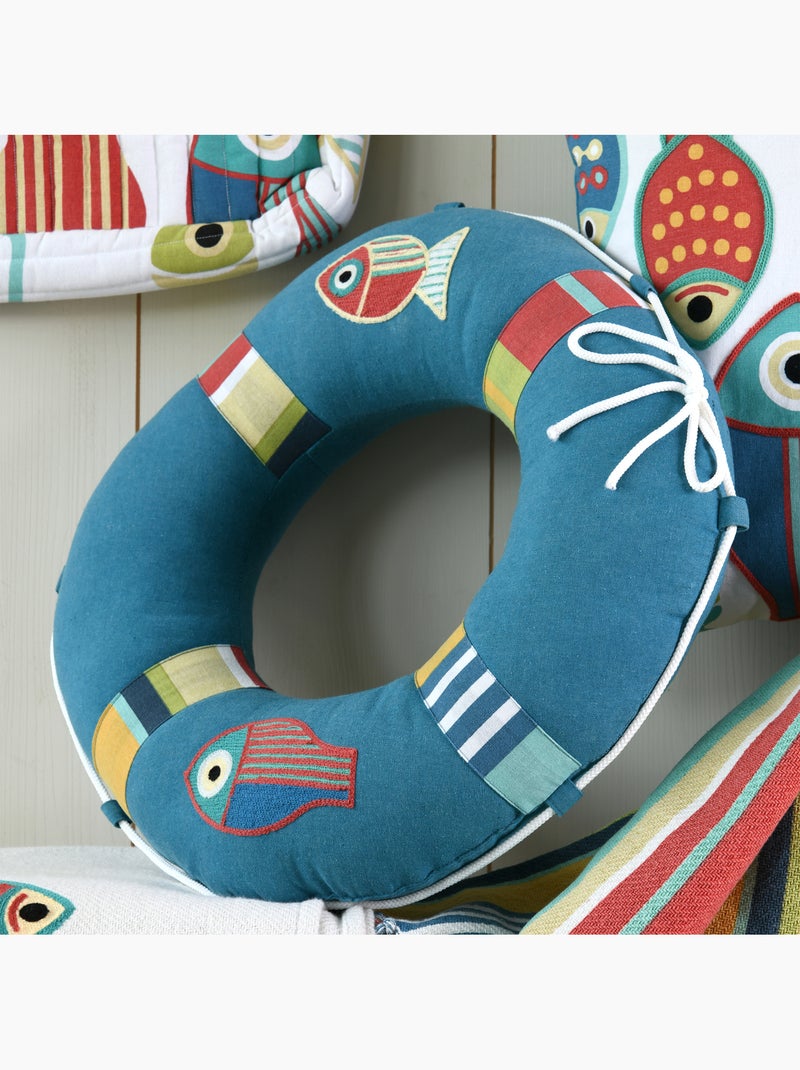 Almofada de boia em polycotton Azul - Kiabi