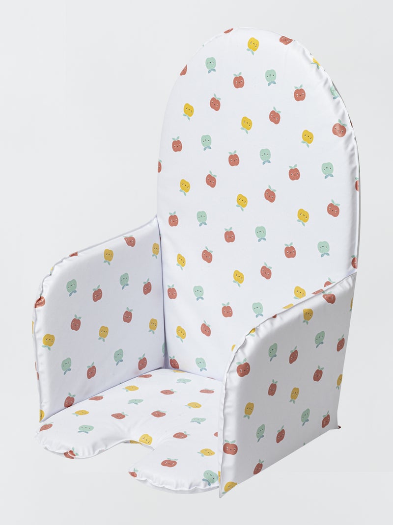 Almofada de cadeira alta estampada BRANCO - Kiabi