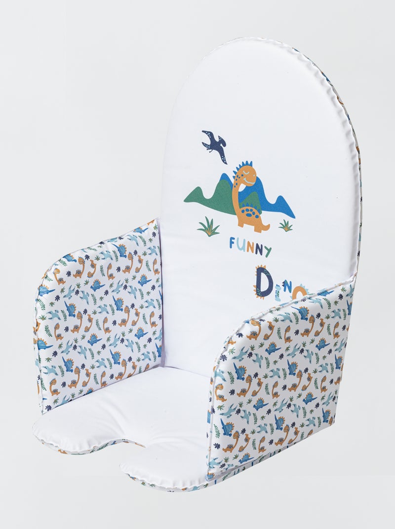 Almofada de cadeira alta estampada BRANCO - Kiabi