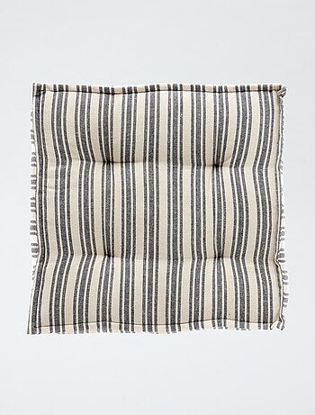 Almofada de chão com estampado às riscas