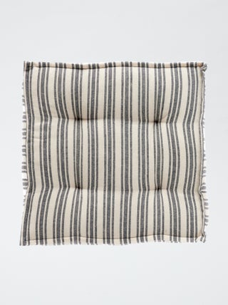 Almofada de chão com estampado às riscas