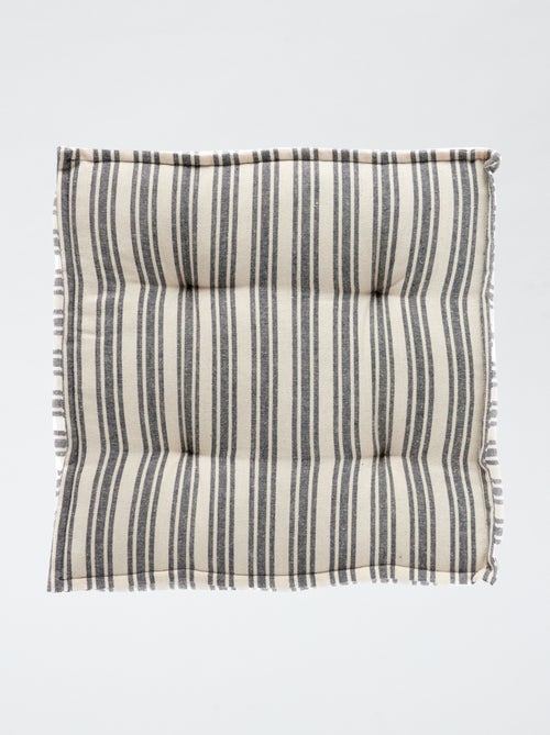 Almofada de chão com estampado às riscas - Kiabi