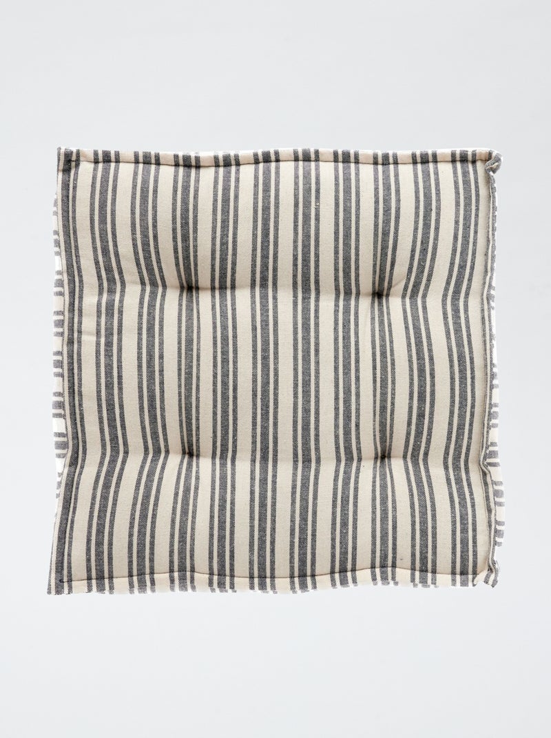 Almofada de chão com estampado às riscas BRANCO - Kiabi