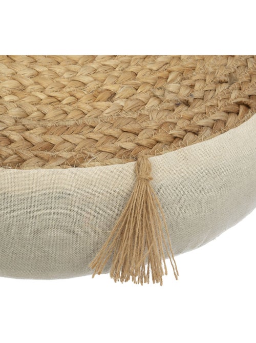 Almofada de chão em juta com borlas - Kiabi Almofada de chão em juta com borlas - Kiabi