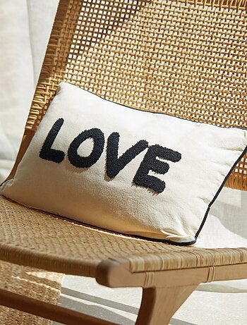 Almofada de lona do amor