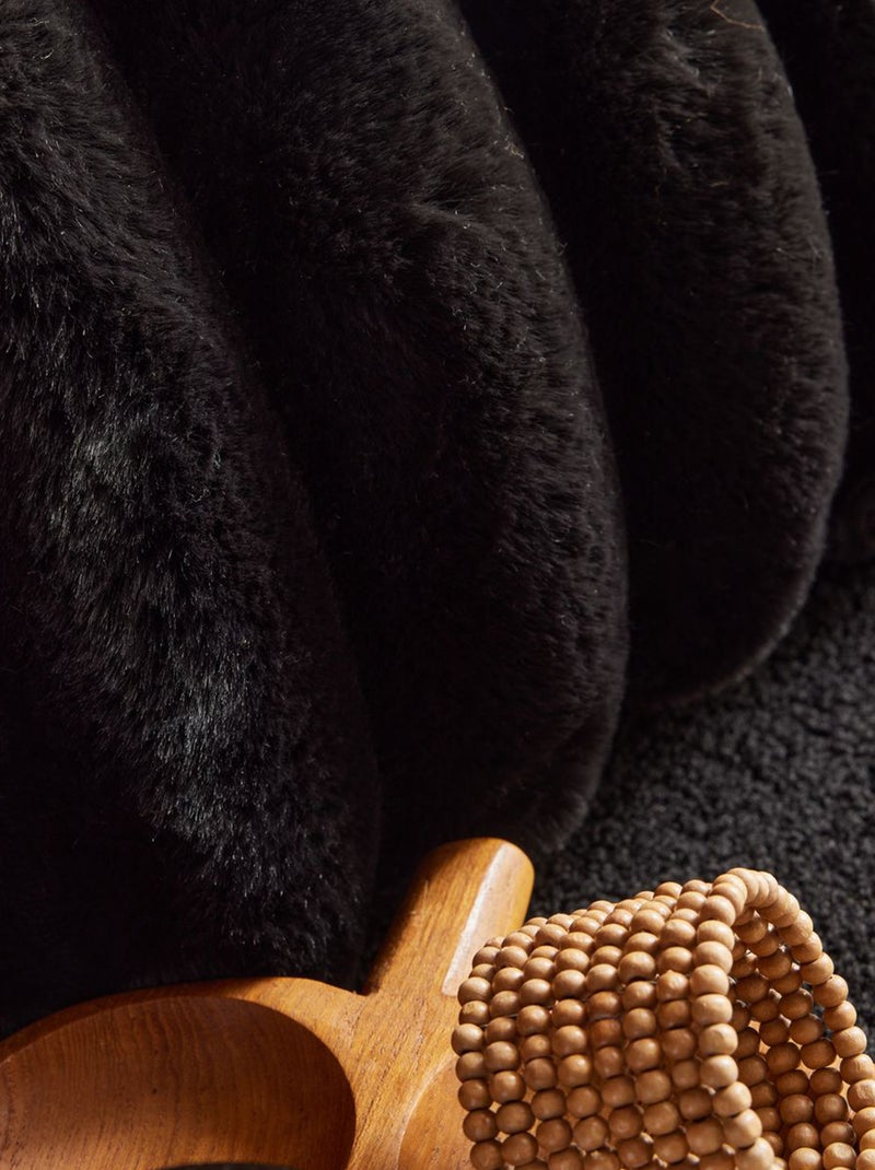 Almofada de malha suave Preto - Kiabi