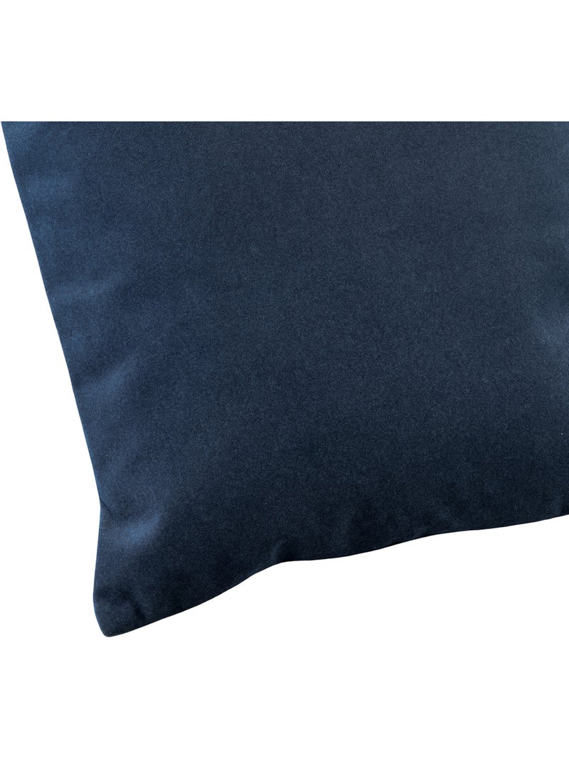 Almofada de veludo com efeito pele de pêssego Azul - Kiabi