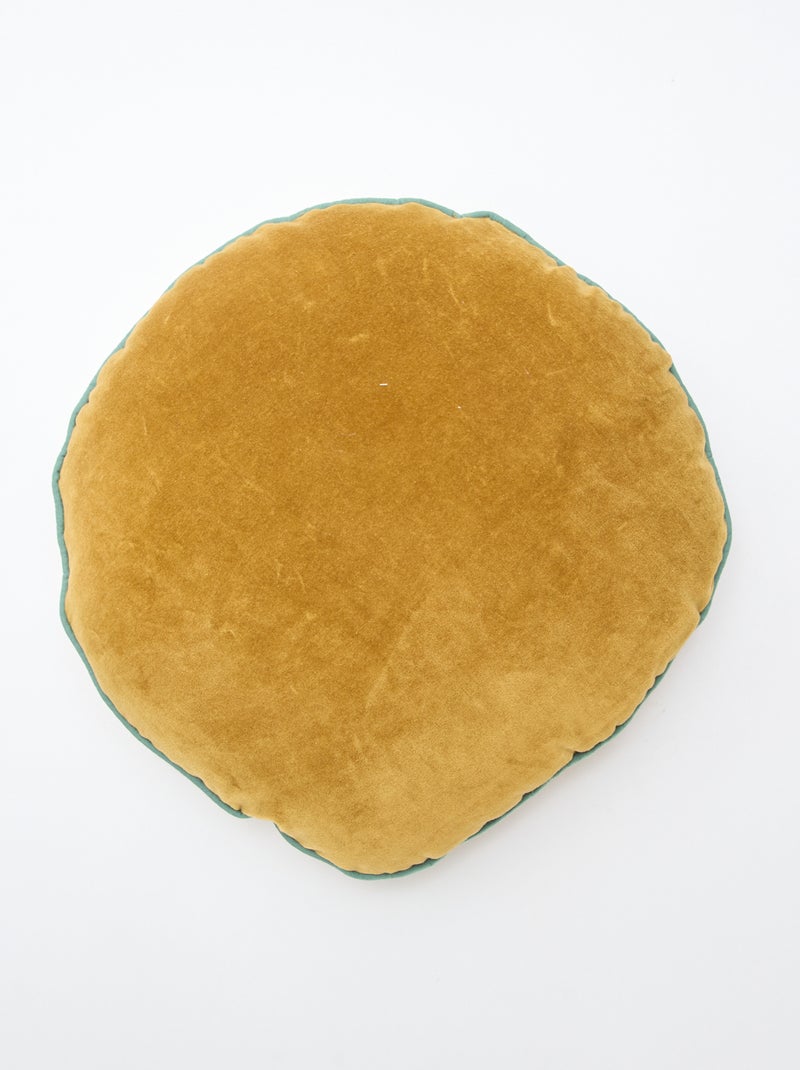 Almofada de veludo lisa Amarelo - Kiabi