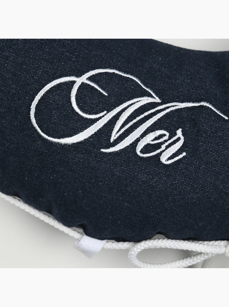 Almofada decorativa em polycotton para bóias de mar Azul-marinho - Kiabi