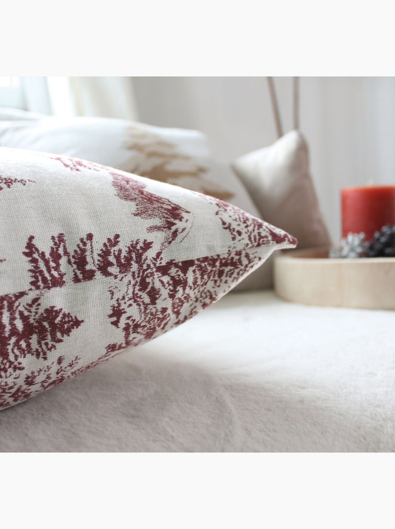 Almofada decorativa estilo montanha com capa amovível Vermelho - Kiabi