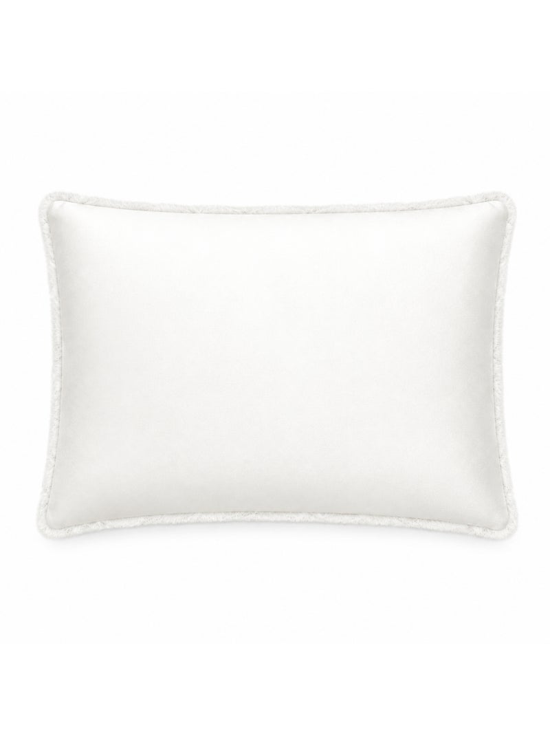 Almofada decorativa salpicada, com textura em laçadas e parte de trás em veludo Ecru - Kiabi