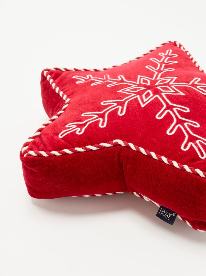 Almofada em forma de estrela de Natal Vermelho - Kiabi