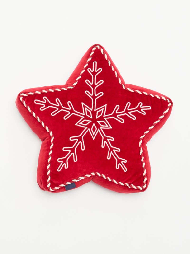 Almofada em forma de estrela de Natal Vermelho - Kiabi