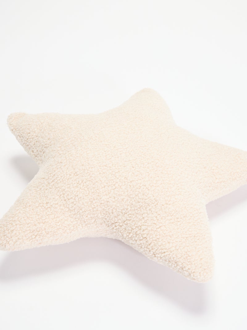 Almofada em forma de estrela em malha bouclé Bege - Kiabi