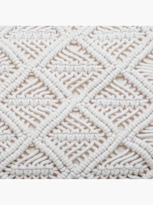 Almofada em macramé com franjas - Kiabi