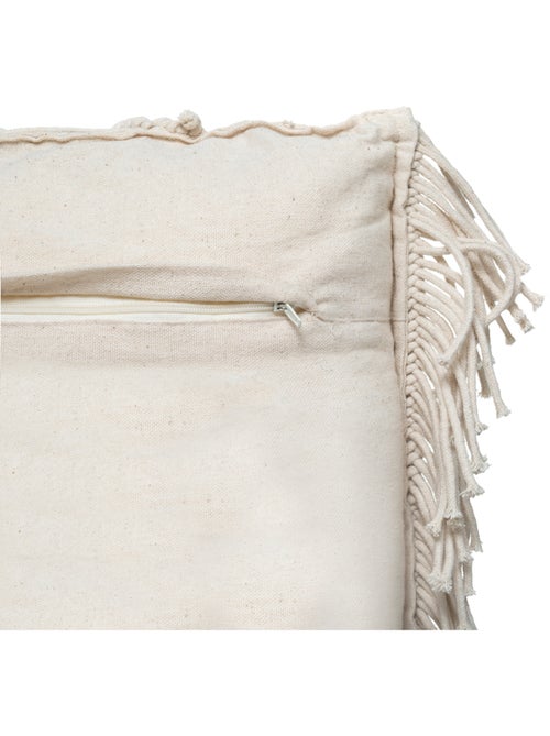 Almofada em macramé com franjas - Kiabi