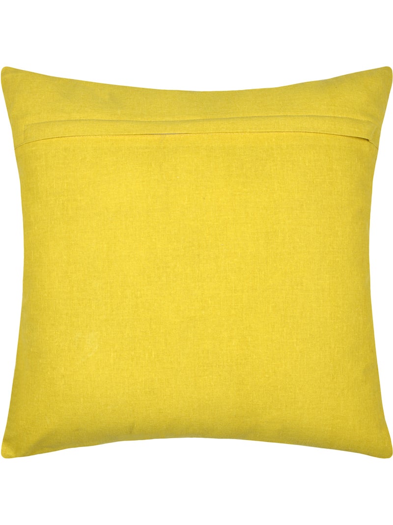 Almofada em poli-algodão com estampado love Amarelo - Kiabi