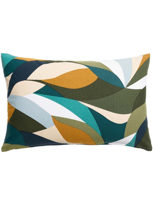 Almofada em polycotton com folhas gráficas - Kiabi