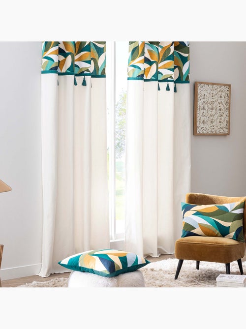 Almofada em polycotton com folhas gráficas - Kiabi