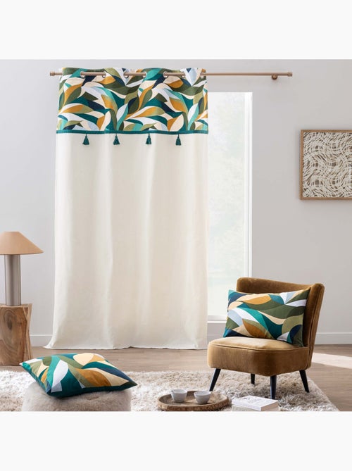 Almofada em polycotton com folhas gráficas - Kiabi