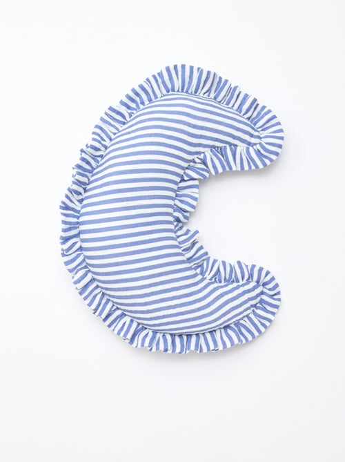 Almofada lua com riscas e folhos - Kiabi