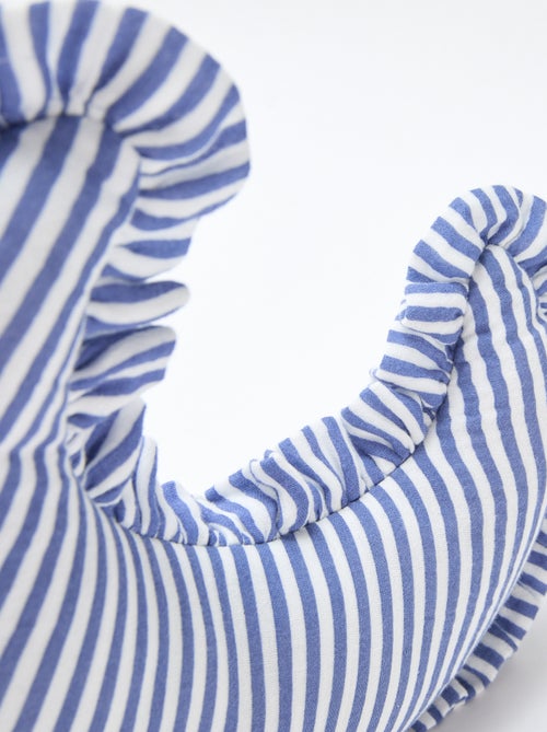 Almofada lua com riscas e folhos - Kiabi