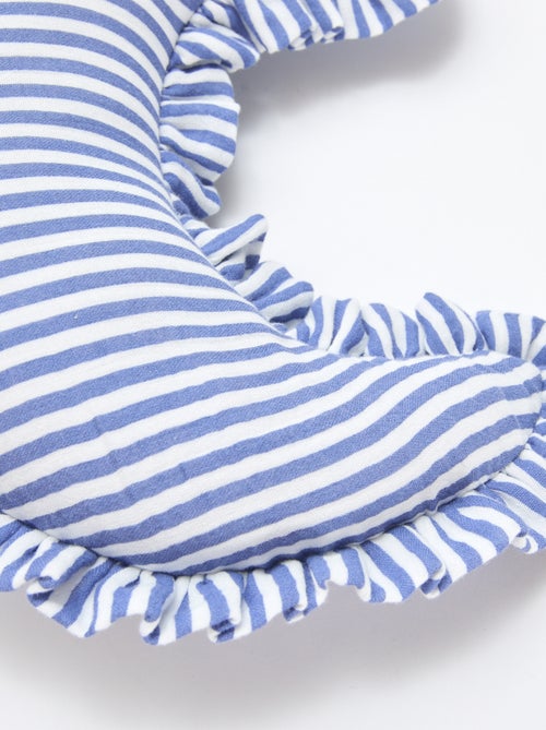 Almofada lua com riscas e folhos - Kiabi