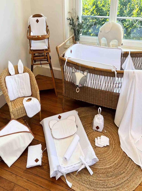 Almofada para bebé plana e reversível em gaze de algodão | sevira kids - Kiabi