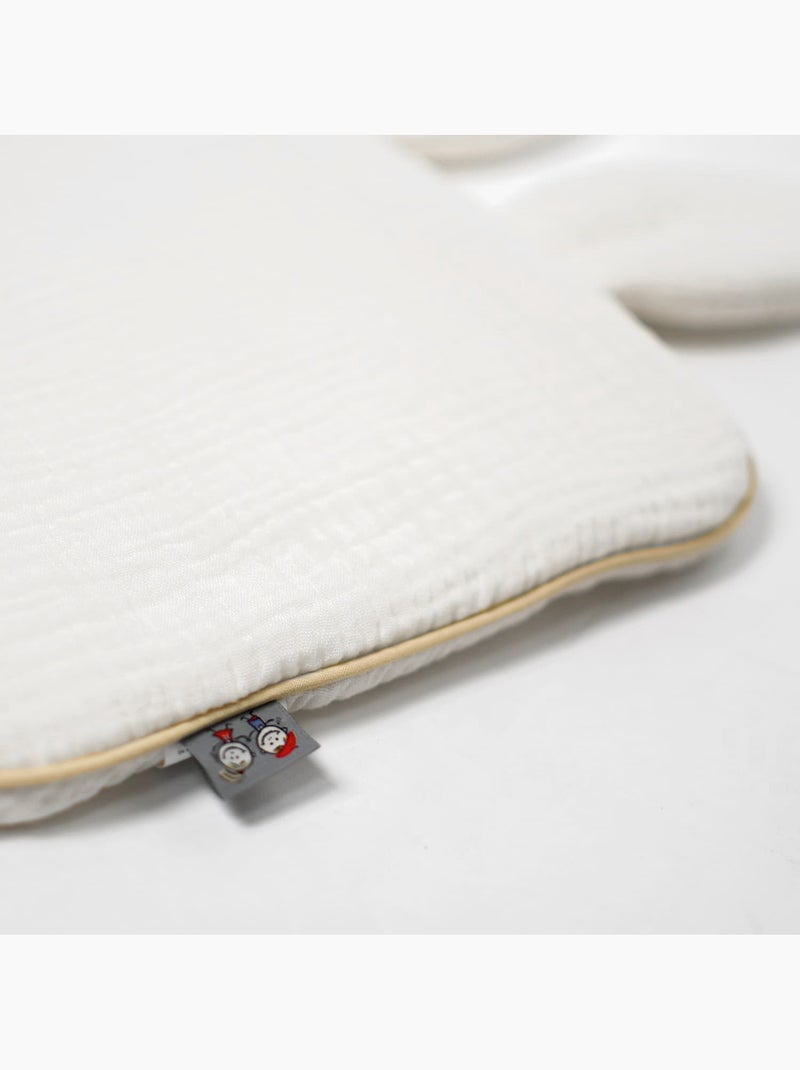 Almofada para bebé plana e reversível em gaze de algodão | sevira kids Ecru - Kiabi