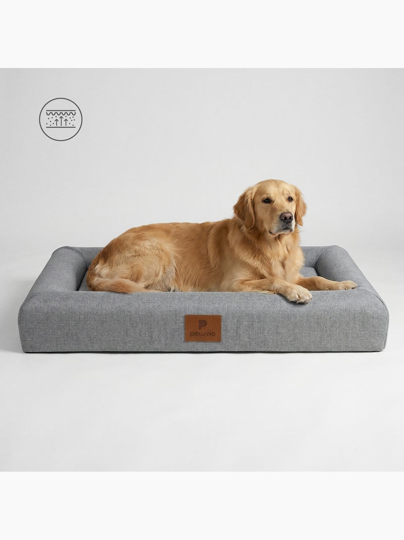 Almofada para cão PELUVIO Kibi - Antiderrapante - Espuma viscoelástica Cinza - Kiabi
