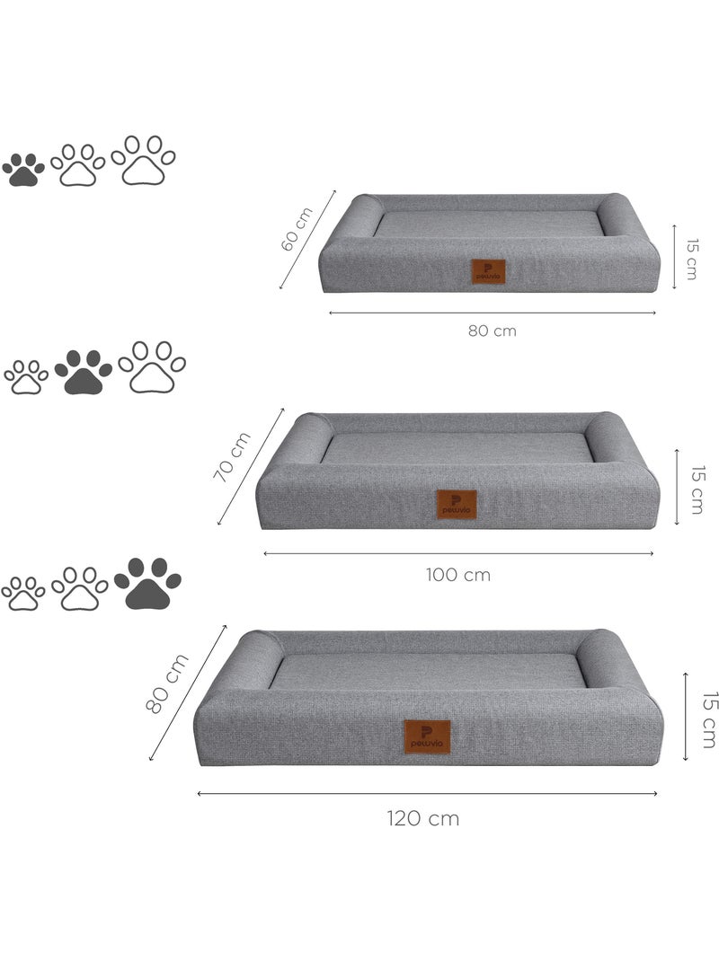 Almofada para cão PELUVIO Kibi - Antiderrapante - Espuma viscoelástica Cinza - Kiabi