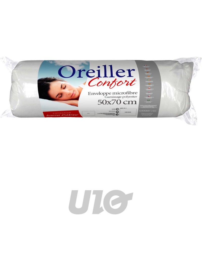 Almofada poliéster moelleux douceur d'intérieur Branco - Kiabi
