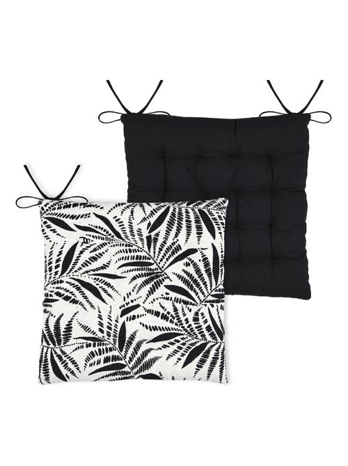 Almofada quadrada para cadeira com padrão de folhagem tropical em algodão - Kiabi Almofada quadrada para cadeira com padrão de folhagem tropical em algodão - Kiabi