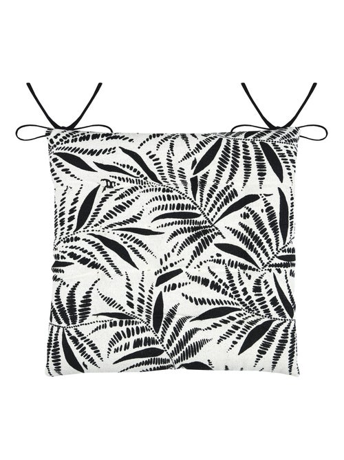 Almofada quadrada para cadeira com padrão de folhagem tropical em algodão - Kiabi Almofada quadrada para cadeira com padrão de folhagem tropical em algodão - Kiabi