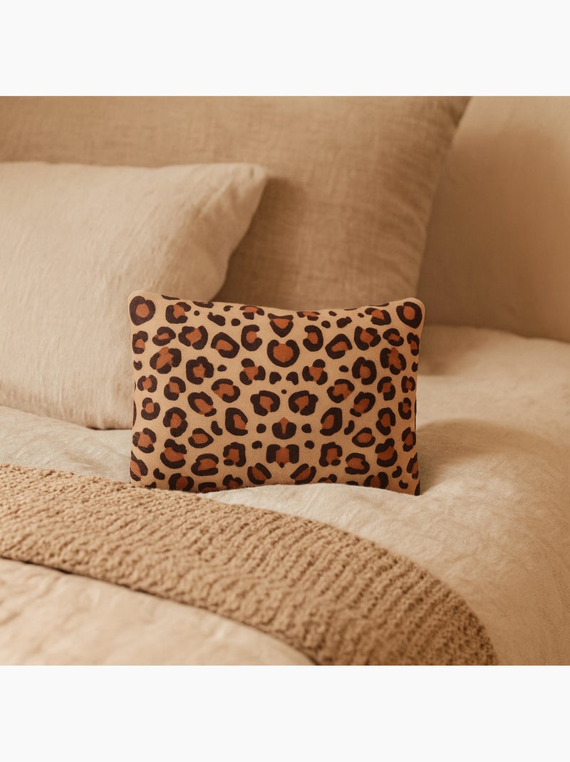 Almofada térmica com motivo leopardo Castanho - Kiabi