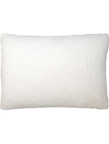 Almofada xadrez com efeito de mohair e parte de trás em sherpa