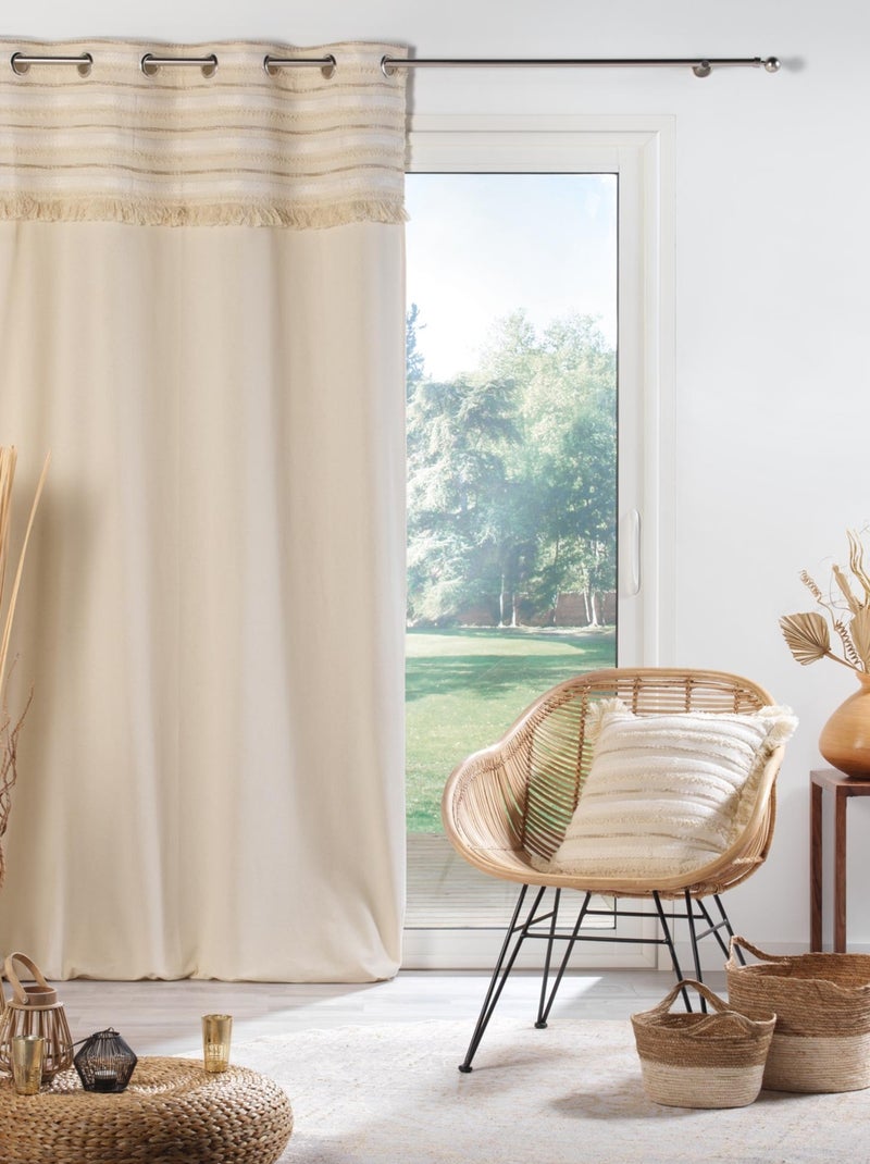 Almofadas decorativas algodão atlas douceur d'intérieur Bege concha - Kiabi