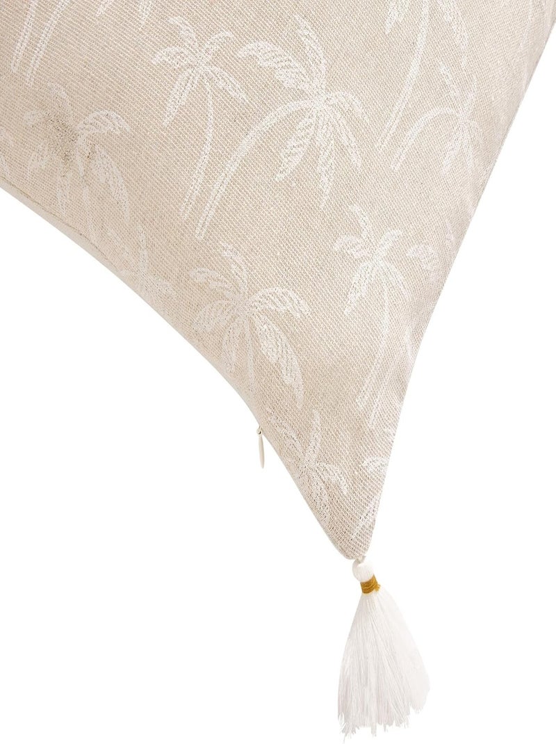 Almofadas decorativas algodão promo linge Bege - Kiabi