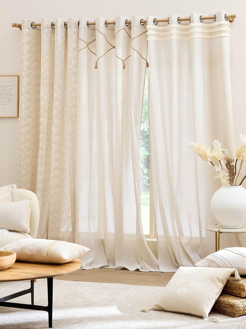 Almofadas decorativas algodão promo linge Bege - Kiabi