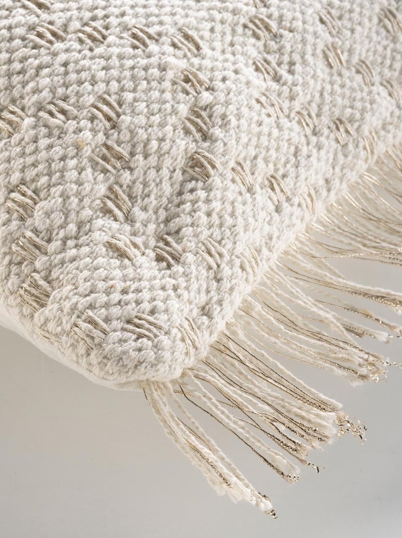Almofadas decorativas poliéster ikat promo linge Bege - Kiabi