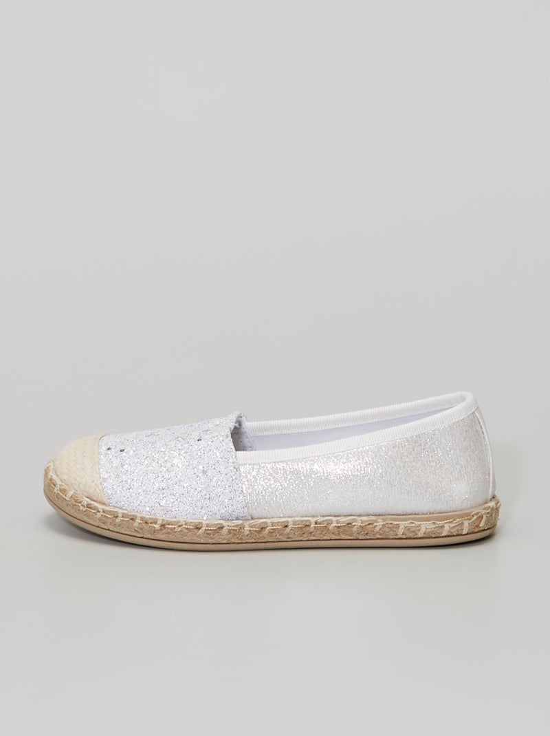 Alpargatas brilhantes Branco - Kiabi
