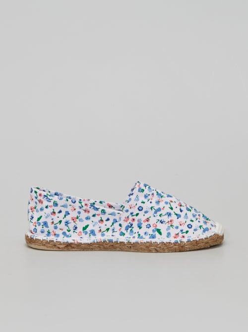 Alpargatas com estampado 'flores' - Kiabi