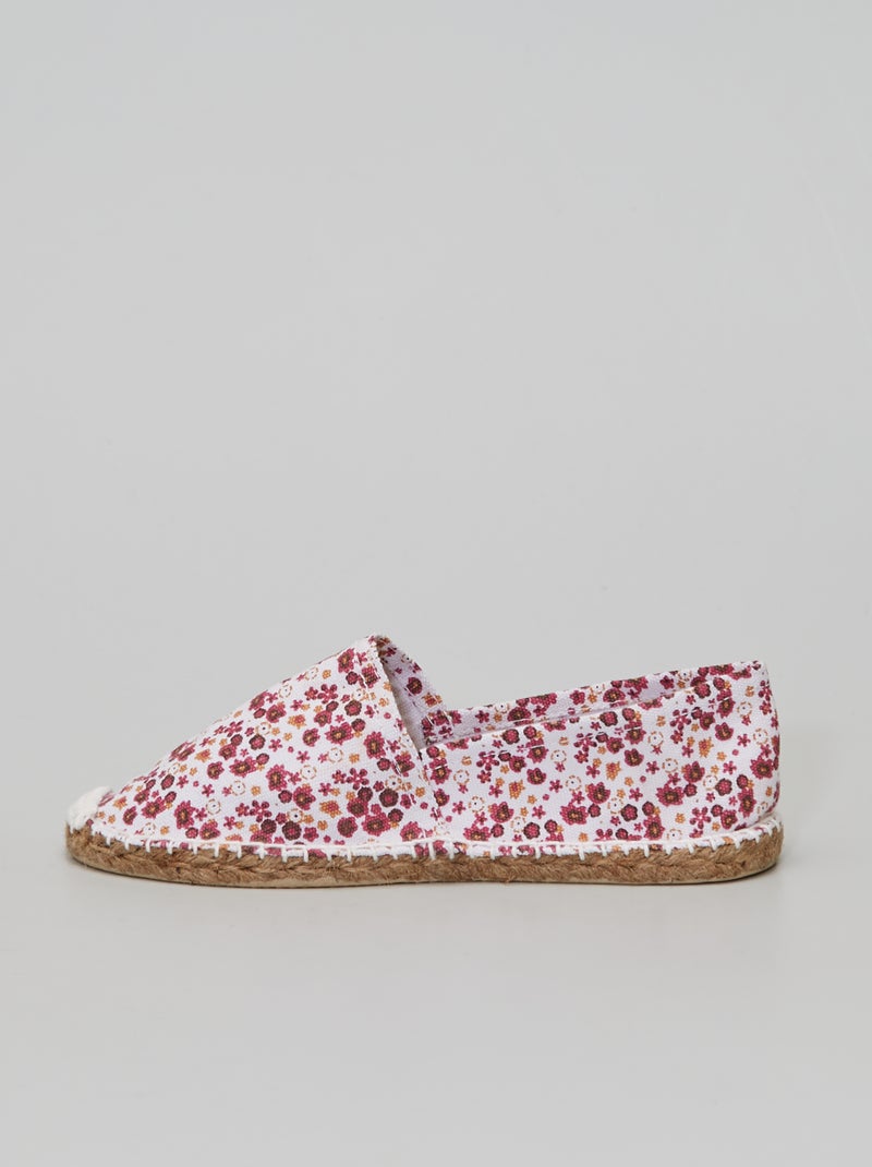 Alpargatas com estampado 'flores' ROXO - Kiabi