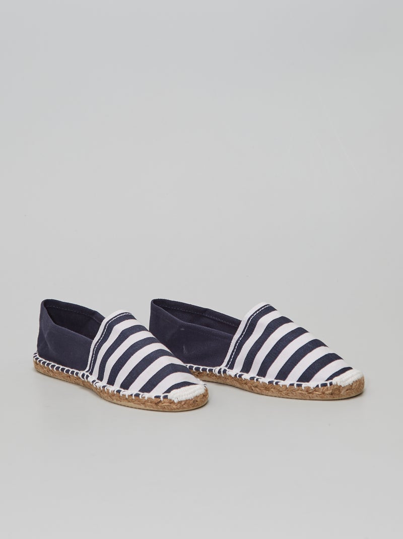 Alpargatas com estampado 'marinheiro' Listrado Azul Marinho - Kiabi