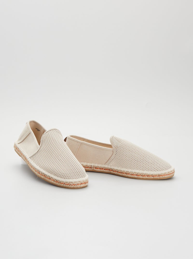 Alpargatas de lona BEGE - Kiabi