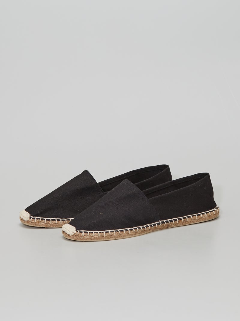 Alpargatas de lona Preto - Kiabi