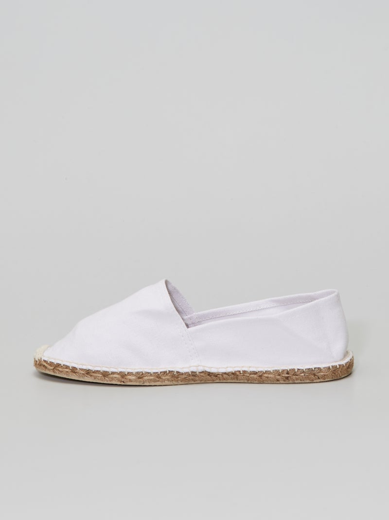 Alpargatas de tecido Branco - Kiabi