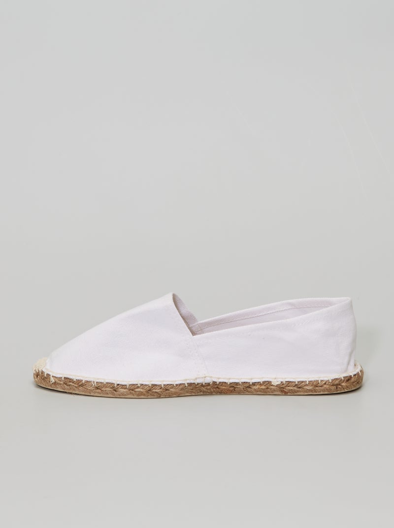 Alpargatas de tecido Branco - Kiabi