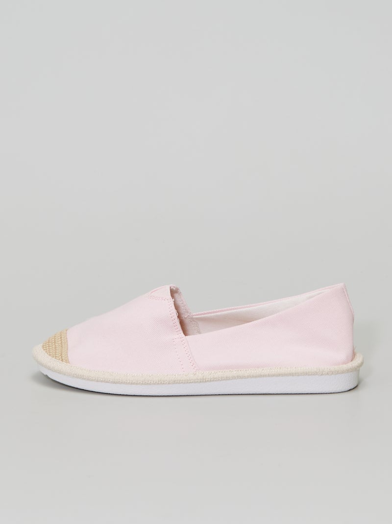 Alpargatas de tecido Rosa - Kiabi